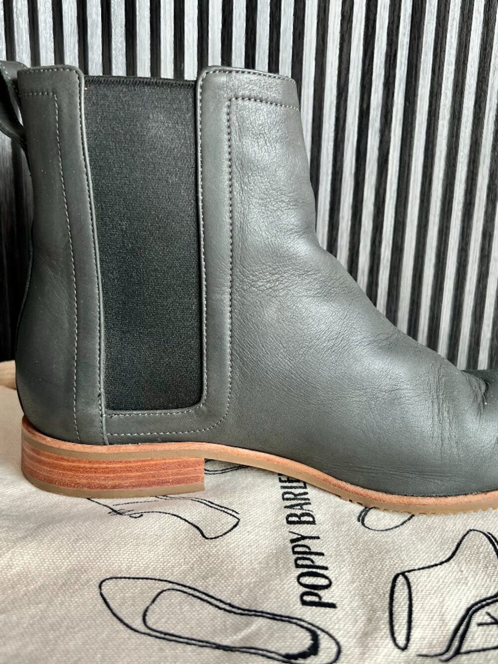 Poppy Barley Chelsea Ankle Boots in slate grey